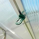 60x Gewächshausclips - Stabile Pflanzenhalter Aufhängevorrichtungen Ösen für Gewächshaus, Perfekte Rankhilfe Clips fü