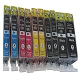 ESMOnline 10 komp. Druckerpatronen als Ersatz für Canon Pixma iP 4850 4950 iX 6550 MX 715 885 895 MG 5100 5150 5200 5250 5300 5350 6150 6250 8150 8250