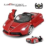 Rastar Ferngesteuertes Auto, Ferrari Drifting RC Auto, 1/14 Ferrari LaFerrari Aperta, Cabrio-Verdeck, offene Türen, funktionierende L