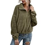ZYYM Damen Teddy-Fleecejacke Winterjacke PlüSchjacke Pulli Warm Sportjacke Modische Streetwear Teddy Jacke Mantel Flauschjacke Fleece Pullover Wintermantel PlüSch Mantel Pulli Winter Sweatjack