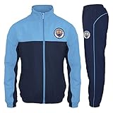 Manchester City FC - Herren Trainingsanzug - Jacke & Hose - Offizielles Merchandise - Geschenk für Fußballfans - Blau - XL