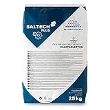 SALTECH PLUS Salztabletten im 25kg Sack für Wasserenthärtungsanlagen, Entkalkung & Elektrolyse I hochreines Regeneriersalz (99,9 NaCl) mit höchster Löslichkeit für sauberes & weiches W