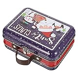 Cabilock Metalldosen Kinder Sparschwein Koffer Spardose Blechdose Metall Geschenkdose Leere Dose Keksdose Plätzchendose Sparbüchse Gebäckdose Sparkoffer Süßigkeiten Kasten für Weihnachten Dek