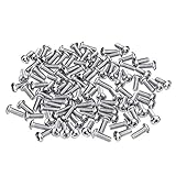 LKK-KK 100Pcs Metric M3 304 Edelstahl A2 Rundkopf Hex Zylinderschraube Schraube (Größe: M3 * 12)