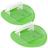 PEARL Urinal Spiel: 2er-Set Lustige Fußball-Urinal-Siebe, 18,5 x 19,5 cm, universell (Scherzartikel Pissoir Einlage)