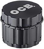 OCB 18887 Grinder-Kräutermühle mit Diamantschliff-Black Matte-50mm-4-teilig,