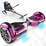 HITWAY 6,5 Zoll Hoverboard mit Sitz Self Balance Scooter Elektro Scooter E Scooter mit Hoverkart Go-Kart Geschenk für Kinder Jugendliche Erw