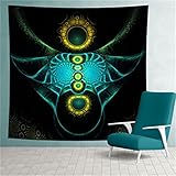 YYRAIN Bohemian Mandala Druck Polyester Tapisserie Home Wandkunst Dekoration Wandbehang Bar Bankett Korridor Hintergrund Tuch 73x97