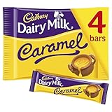 Cadbury Caramel Riegel - Snacks für unterwegs - Leckere Englische Schokolade, 4er Pack (4 x 37 g) 47687