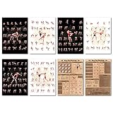 GREAT ART – Muay Thai Poster Set – 1-8 Verschiedene Motive DIN A2 59,4 x 42 cm Posen zum Kampfsport Training Dojo Boxen Ellbogen & Knie Angriffe Schläge Stöße Grundlagen G