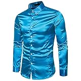 JIOJIO Hemd für Herren Freizeithemd Langarmhemd Langarm Business Casual Hochzeit Elegant Slim Fit Herrenhemden Männer Freizeit Langarm Hemden B