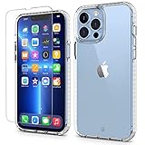 Case für iPhone 13 Pro Max, Hülle [Stoßfestes Elastomer] [Anti-Vergilbung] [Schutzfolie] [TPU + PC], Hochwertige Handyhülle Cover Schutzhülle Kompatibel mit iPhone 13 Pro Max 5G (6.7) 2021 Transp