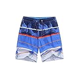 Deylaying Badehose für Männer Slim Fit Herren Badeshorts Mit Taschen Schnelltrocknend Wassersport Strand Schwimmen Trunks Badekleid Baum Druck