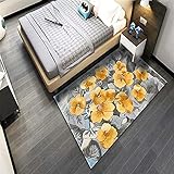 Outdoor Teppiche Wetterfest gelb Teppich Jungen Jugendzimmer Einfacher Teppichdruck im chinesischen Stil Schlafzimmer Nachttischdecken Wohnzimmer anpassbare Zimmermatten schöne Teppich 50X80