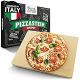 Pizza Divertimento - DAS ORIGINAL - Pizzastein für Backofen & Gasgrill – Vergleich.org ausgezeichnet - Pizza Stein aus Cordierit bis 900 °C – Für knusprigen Boden & saftigen Belag - Inkl. e-Rezeptb