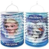 com-four 2X Kinder Laternen aus Papier, Farbe/Motiv: Disney Film Die Eiskönigin , 28 cm [Auswahl variiert]