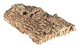 Korkrinde Korkstück, 30 x 15 cm (Naturkork, Zierkork) gereinigt & desinfiziert – ideal für Haustiere (Nager + Vögel) oder Basteln & Hobby (Modellbau), unbehandelte Rinde von der Korkeiche,