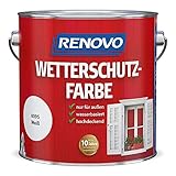 Renovo Wetterschutzfarbe 0,75 L weiss RAL 0095