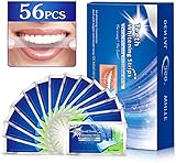 56 Whitening Strips für Zahnaufhellung, MAYBEAUX Bleaching Stripes ​mit Minze Geschmack, Zähne Ganz Einfach zu H