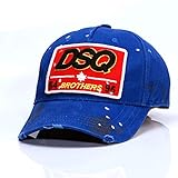 Kantenschleifen Vintage Baseball Cap Golf-Hut mit Dsquared Bestickt, Unisex Netzs Caps Vati-Hut,B