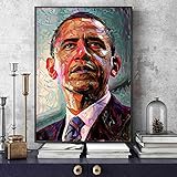 Tiancheng Art Leinwand Poster Bilder Amerika Präsident von Obama Portrait Pop Wall Poster and Prints Pictures for Living Room 60x90