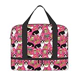 Yishow Dog Travel Bag Luggage Sports Gym Bag with Shoes Compartment Tote Bag for Men W
