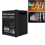 Cold Spark Feuerwerks Maschine,Flame Feuer GerÄT Jet Machine für Bühne Spezialeffekt,700W Elektronisches Spark Machine,Feuerwerkssimulator,DMX Cold Burn Sparking Effekt für Party Festival DJ (schwarz)