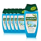 Palmolive Duschgel Wellness Massage 6 x 250 ml - Duschgel mit Meersalz, Aloe - Extrakt & ätherischem Ö