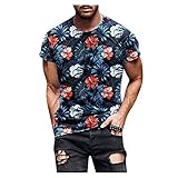 BIBOKAOKE Herren T-Shirt Klassischer Rundhals Kurzarm Fashion Vintage Bedrucktes Shirts Sommer Freizeithemd Basic Regular Fit Crew Neck Kurzarmshirt Dünne Atmungsaktivität Männer T-S