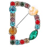 Colorful 4.5CM Schöne Briefbrosche farbige Diamant Türkis Brosche - Brief Brosche Lapel Farbe Diamant Türkis Brosche Alphabet - A B D K M J R H S (D)
