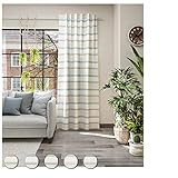 Neutex for you! Bianco blickdichter Schal mit Multifunktionsband, Gardinenband, Vorhang, Gardine, 245 x 146 cm, Natur-leinen-b