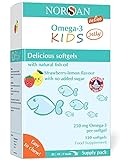NORSAN Premium Omega 3 KIDS Jelly 120 - 1000mg Tagesdosierung - Über 4000 Ärzte empfehlen Norsan Omega 3 - Jelly für Kinder einfach zum Kauen, kein Aufstoß