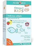 NORSAN Premium Omega 3 KIDS Jelly 120 - 1000mg Tagesdosierung - Über 4000 Ärzte empfehlen Norsan Omega 3 - Jelly für Kinder einfach zum Kauen, kein Aufstoß