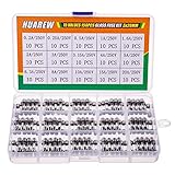HUAREW 15 Werte 150 Stück 5x20mm Schnelles Schmelzen Glas sicherungen 0,2x0,78 Zoll 250V Stromspannung 0,2 0,25 0,5 1 1,6 2 3 3,15 4 5 6,3 8 10 15 20A Amp Klassifizierungs k