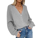 ZDDHOODY Damen Casual Langarm Strickpullover Streetwear Oversized Chunky Pullover Strickpullover Tops Damen Elegant Off Shoulder Pullover Langarm Loose Strick Oberteile Sweater C