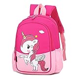 Kinder-Rucksack, für Jungen und Mädchen, Motiv: Einhorn, für Kindergarten, Wandern, Reisen, Schule, Farben: Rosa, Blau, Grün, Style 1 Grün (Grün) - ZYS6119-Duj