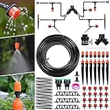 Aiglam 40M Bewässerungssystem, Micro Drip Bewässerung Kit Gartenbewässerung, Flower Bed, Terrasse Pflanzen- Automatische Sprinkler Tröpfchenbewässerung