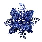 TT- Weihnachtsblumen,Weihnachtsblumen Deko,Christbaumschmuck Glitter,Künstliche Blumen Weihnachten Weihnachtsbaum Ornament, Weihnachten,Weihnachten Hochzeit Kränze Dekoration (A, OneSize)