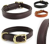 Pear - Tannery - Classic Line: Hundehalsband Aus Weichem Vollrindleder, XL 51-61 cm, Schokoladenb