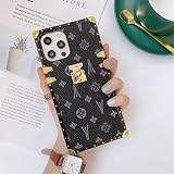 NC Fashion Quadratische Lederhülle für Samsung S20 Coque Fori Phone112 Pro Max13 X S M A X R78 Plus S E