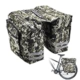 Punvot Gepäckträgertasche für Fahrrad, Multifunction Wasserdichte Doppel Satteltasche Gepäckträgertasche Satteltasche Hinterradtasche mit Mehrere Tasche Großes Paket Reisetasche für Pendlergepäckträg