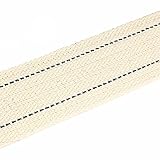 NKlaus 1 Meter 42mm 100% Natürliche Baumwolle Lampendocht flach Litzendocht Laternendocht für Ölbrenner Öllampe mit gereinigtem Petroleum 1304