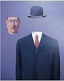 The Pilgrim, Rene Magritte Leinwand Wandkunst Gemälde Bilder für Wohnzimmer Schlafzimmer Dekor Leinwanddrucke Dekoration 22x30inch (55x75cm) R