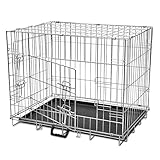 Hundekäfig Welpenkäfig Hundebox Faltbare Metall Hundebank L, 95 x 56 x 64