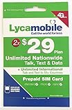 Lycamobile $29 Plan vorinstallierte SIM-Karten, inkl. 2-Monats-S