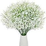 Yyhmkb Künstliche Blumen Schleierkraut Blumen Simulation Real Touch Blumensträuße Gefälschte Blumen Seidenblumen Für Hochzeit Zuhause DIY Cafe Store Dekoration (Weiß, 12 Packungen)