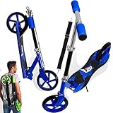 KESSER® Scooter Roller Kinderroller Cityroller Tretroller Kickroller Kickscooter, Design / Shark (Blue)