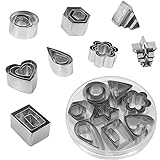 Ausstechformen-Set, 24 Stück Mini-Ausstechformen, Edelstahl, Fondant, DIY, Backen, Gebäck