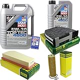 Filter Set Inspektionspaket 6 Liter Liqui Moly Motoröl Top Tec 4600 5W-30 MANN-FILTER Innenraumfilter Luftfilter Ö
