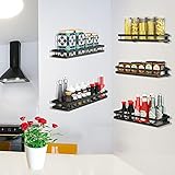 Gewürzregale aus Metall,RANJIMA Küchen Wandregal Ohne Bohren,Gewürzaufbewahrung Schublade 30cm,Für Gewürze,Küchenschrank, küchenschranktüren,Deco,Arbeitsplatte,Badregal,Schrankeinsatz, Org